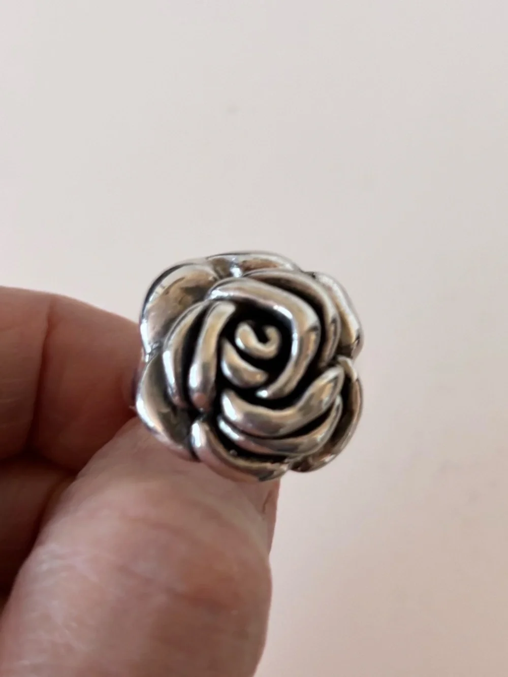 925 Sterling Silver Rose Ring – Vintage Floral Statement Ring